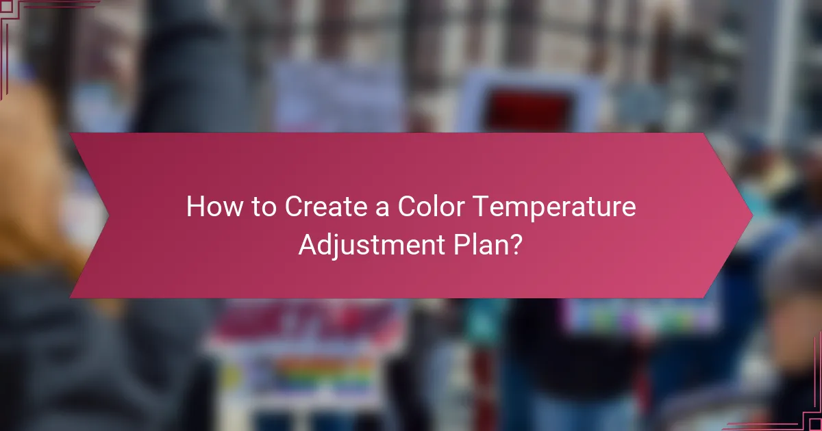 How to Create a Color Temperature Adjustment Plan?