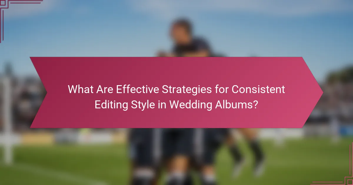 What Are Effective Strategies for Consistent Editing Style in Wedding Albums?