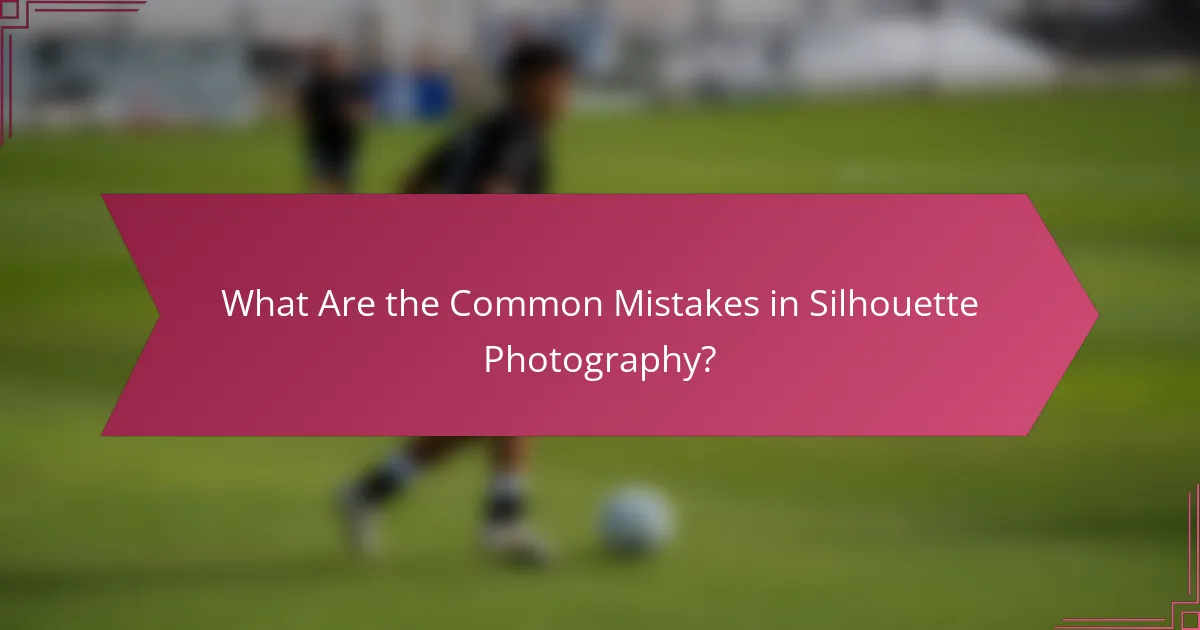 What Are the Common Mistakes in Silhouette Photography?
