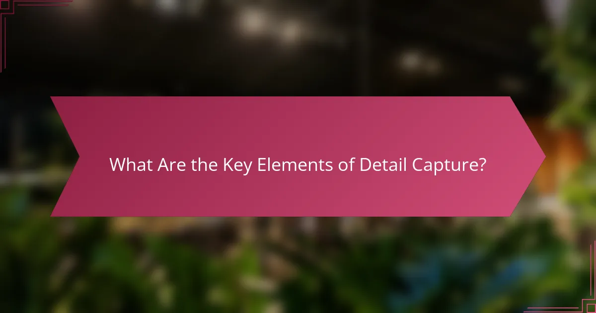 What Are the Key Elements of Detail Capture?