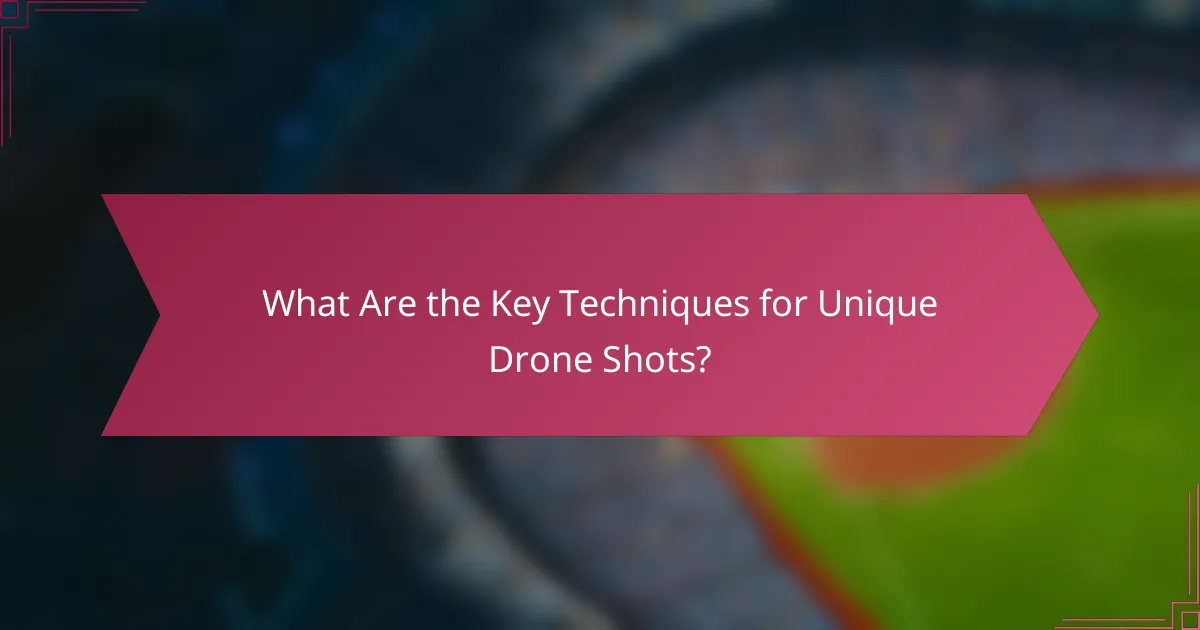 What Are the Key Techniques for Unique Drone Shots?